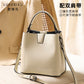 First-layer cowhide women's bag 2022 new fashion bucket bag simple handbag genuine leather versatile shoulder crossbody bag