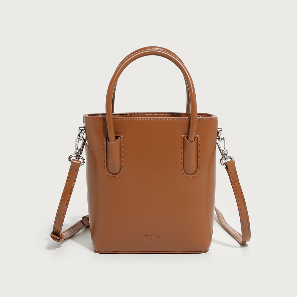 Autumn and winter new retro niche simple design high-end mini tote bag single shoulder crossbody bag