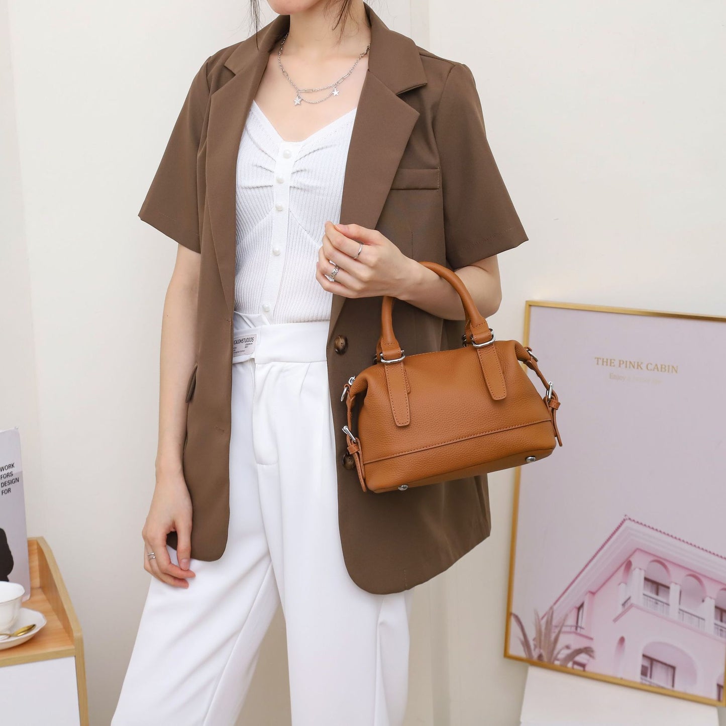 2023 New Genuine Leather Women's Bag Top Layer Cowhide Bag Casual Crossbody Bag Retro Shoulder Bag Fashion Handbag