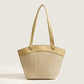 Straw bag for women on seaside vacation, beach casual, versatile, French retro vegetable basket shoulder bag, fashionable woven bag