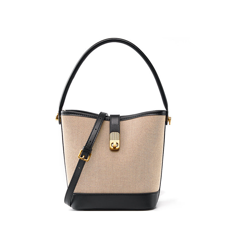 Bags for women 2023 new bucket bag cross-body handbag high-end niche commuter woven shoulder bag