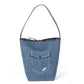 Denim canvas bag for women 2023 popular new trendy fashion casual simple retro niche portable shoulder bag