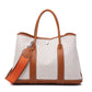 New top layer cowhide with canvas shoulder crossbody bag genuine leather women's bag handbag garden bag bean paste bag