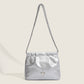 Silver Hobo Bag Large Capacity Hot Girl Street Summer 2023 New Single Shoulder Large Bag Pleated Commuting Casual Satchel