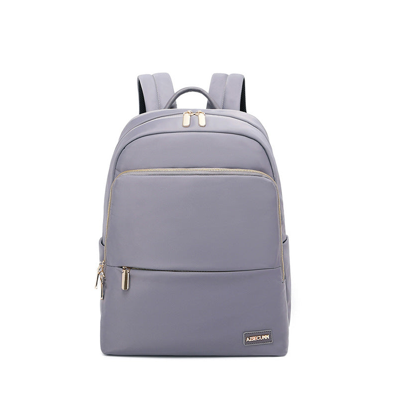 Nylon backpack women's 2023 new style simple Oxford cloth large capacity 14-inch business computer backpack student school bag