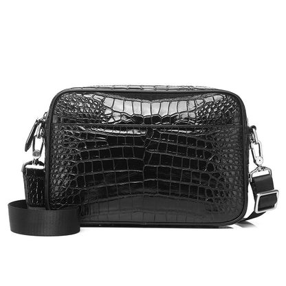 2022 New Crocodile Belly Pattern Men's Shoulder Crossbody Bag Genuine Leather Messenger Bag Fashion Horizontal Cowhide Men's Bag Wholesale