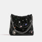 High-end textured bags for women 2023 summer new style soft chain rhinestone bag bucket bag armpit bag crossbody bag trendy