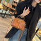 Boston Pillow Bag Women's 2023 New Genuine Leather Crossbody Bag Women's Portable Top Layer Vegetable Tanned Cowhide Bag Commuting Fashion