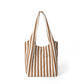 2022 new Japanese and Korean ins striped large-capacity canvas bag for women, college style niche design shoulder bag tote bag