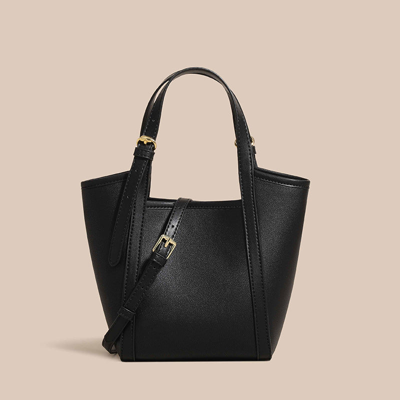 High-end texture 2023 new summer tote women's bag, fashionable and versatile vegetable basket small bag, soft leather crossbody bag