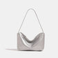 Niche design armpit bag ins fashion small bag for women 2023 simple silver handbag shoulder bag trend