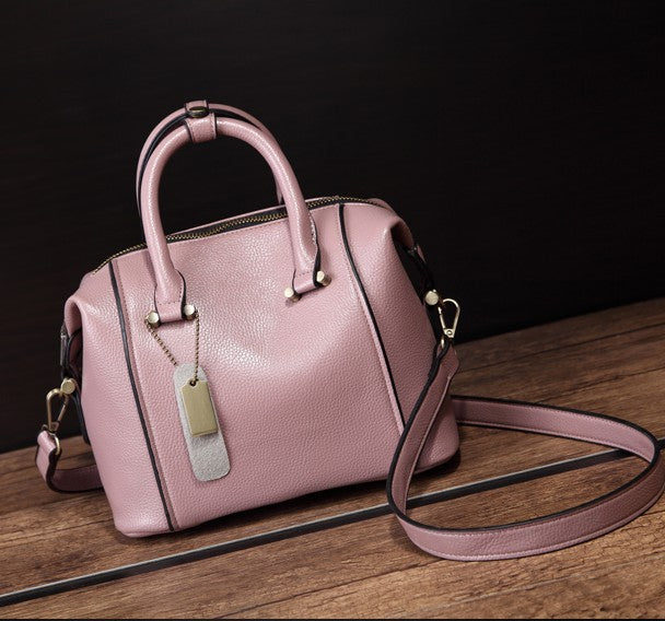 2023 spring and summer new European and American Boston bag PU women's bag portable shoulder crossbody pillow bag delivery