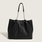 Textured large-capacity shoulder bag 2023 new women's bag simple solid color soft side tote bag casual chain armpit bag