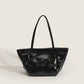 Hand-knitted handbags for women 2023 new fashionable silver bucket bag versatile ins shoulder crossbody bag