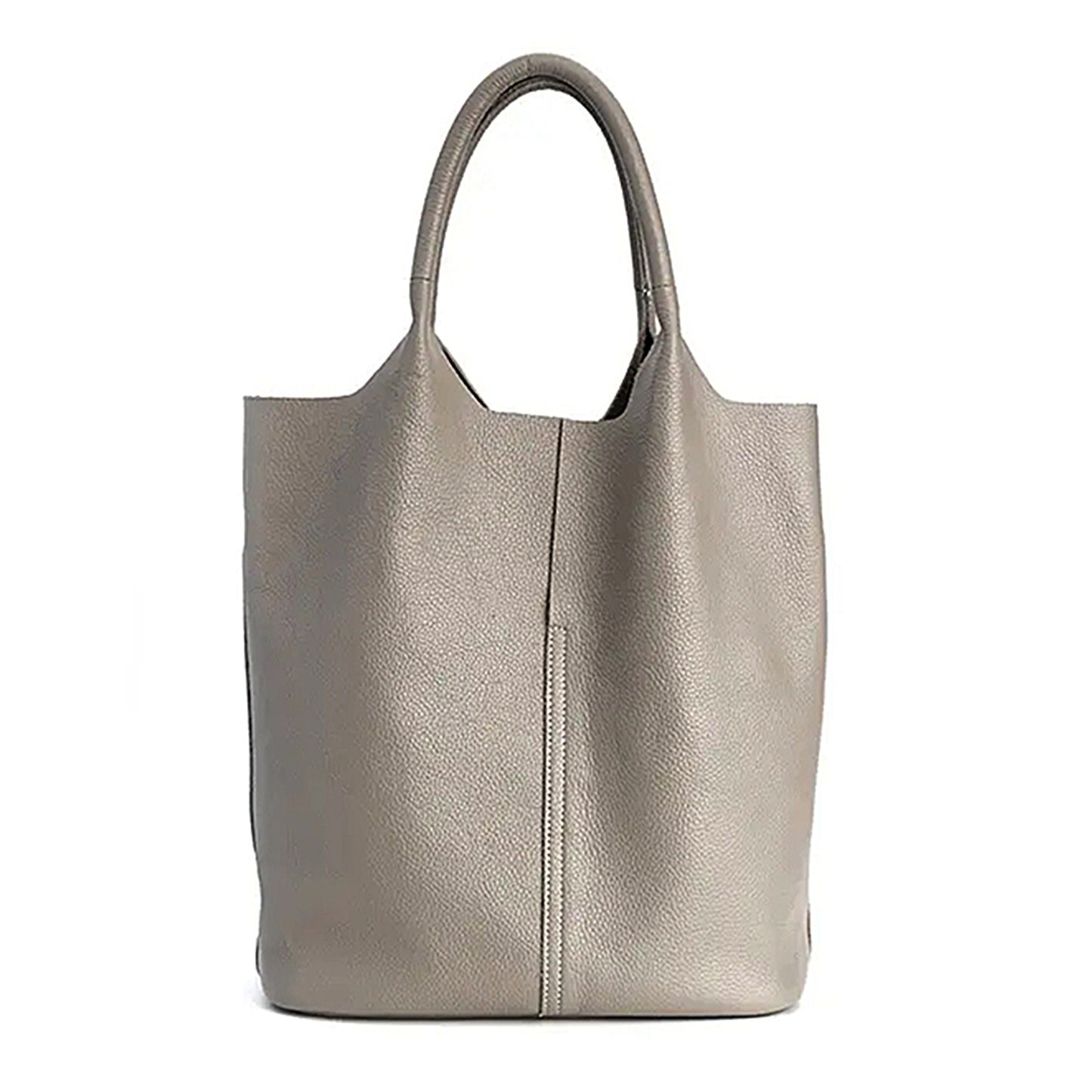 Genuine leather tote bag, one-shoulder large-capacity shopping bag, casual bag, armpit bag, simple and versatile commuter bag