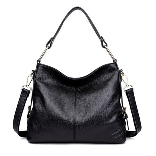 2023 Korean Fashion Bag Spring Fashion Genuine Leather Women's Bag Hand-Ball Crossbody Bag Cowhide Manufacturer One Piece Dropshipping