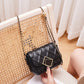 2022 New Genuine Cowhide Fashion Women's Bag Chain Crossbody Bag Small Golden Autumn Diamond Bag