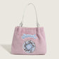 Casual large-capacity commuter armpit bag 2023 new women's bag simple solid color plush velvet tote bag shoulder bag