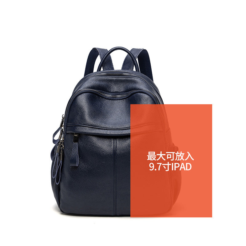 Backpack Women 2023 Trendy Korean Version New Fashion Versatile Soft Leather Handbag Casual Travel Travel Bag