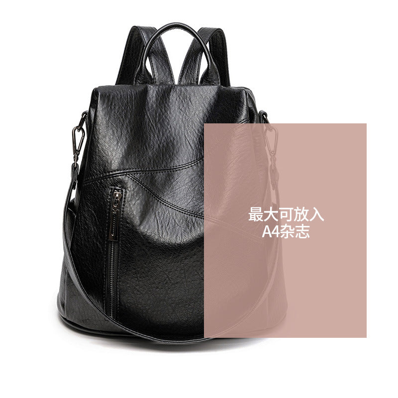 Korean style fashionable backpack for women, simple and easy to wear, 2023 autumn new large-capacity anti-theft backpack, casual travel bag