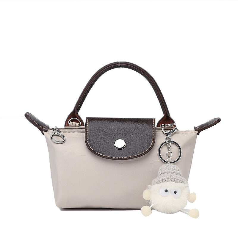 Longxiang bag fashionable one-shoulder cross-body mini dumpling bag hand bag environmentally friendly color handbag mini mobile phone bag makeup