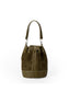 Niche retro high-end suede bucket bag 2023 autumn and winter new style spliced PU shoulder bag versatile handbag