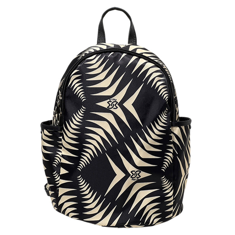 Korea's new graffiti backpack, lightweight and large-capacity zebra print backpack, fashionable commuter travel casual backpack