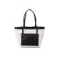 [Support customization] Tote bag women's canvas with cowhide large-capacity commuter woven shoulder bag niche bag