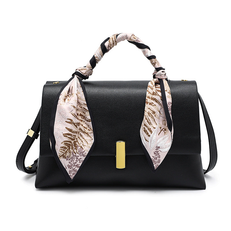 Western-style hand-carrying silk scarf small square bag, easy to match new textured single shoulder armpit bag crossbody retro women's bag 2023 spring and summer