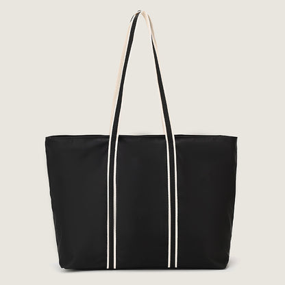 2023 new Korean version of practical large-capacity fashionable simple tote bag for women with high-end sense without rib shoulder strap shoulder bag