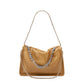 2023 new niche underarm pleat hand-carrying chain bag women's genuine leather tote bag casual and versatile crossbody