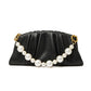 [Support customization] Cloud bag niche fashion pleated pearl chain armpit bag shoulder bag crossbody bag trendy