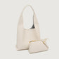 2023 spring new women's soft shoulder bag solid color portable storage Korean style tote bag