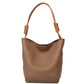 Genuine leather bucket bag women's new tote bag twist rope soft first-layer cowhide retro lazy style armpit bag handbag