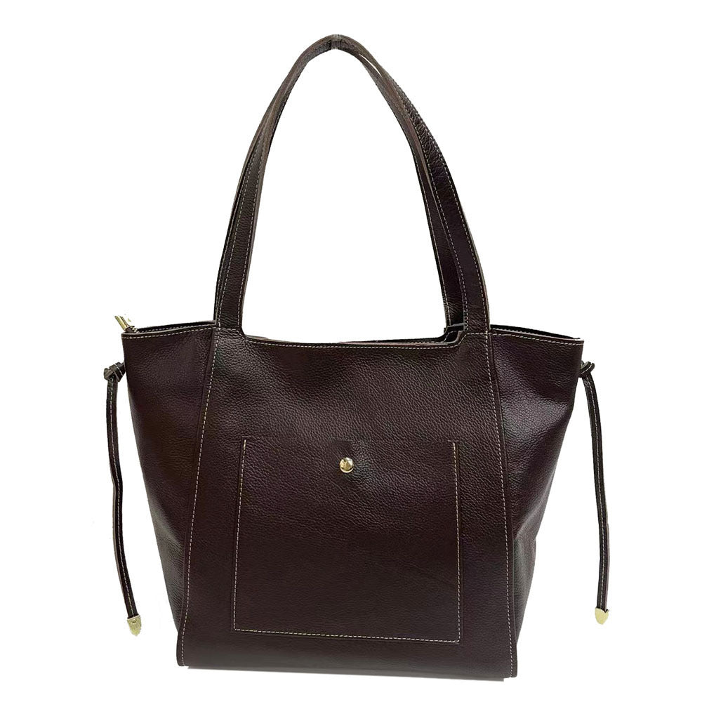 European and American style cowhide bag new niche design Tote women's bag one-shoulder genuine leather bag wholesale one-piece drop shipping