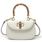 New genuine leather retro fashion cowhide high-end crossbody bag bamboo bag handbag saddle bag