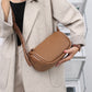 2023 new fashionable genuine leather wide shoulder strap dumpling bag Internet celebrity versatile crossbody women's bag trendy cowhide semi-circle armpit bag