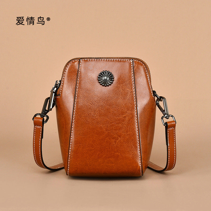 Bags for women 2022 new mobile phone bags for women fashionable genuine leather texture soft leather mini shoulder crossbody bag for women