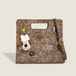 Autumn and winter new tote bag corduroy versatile retro niche handbag cute and funny diy shoulder crossbody bag