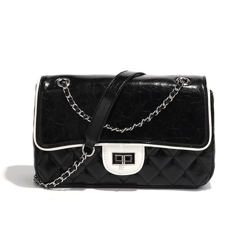 Diamond style small fragrant chain shoulder bag, trendy small square bag, niche design for women, high-end fashion, versatile crossbody bag