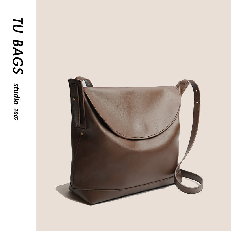 [Customized OEM] Genuine leather shoulder bag women's soft cowhide tote bag, versatile casual large-capacity portable armpit bag