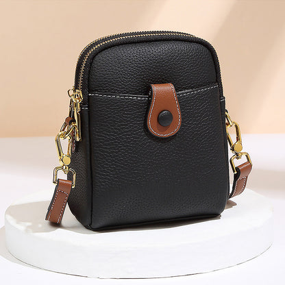 Internet celebrity hot-selling new style women's bag first-layer cowhide fashionable and versatile women's bag soft leather large capacity shoulder crossbody bag