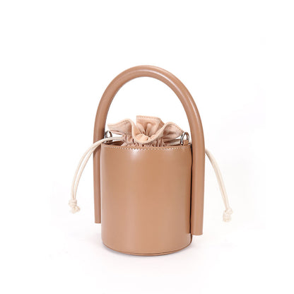 Cylindrical bag genuine leather crossbody niche design armpit bag commuting fashion trendy genuine leather women's bag one piece drop shipping