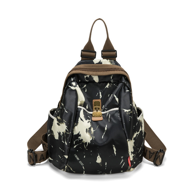 Ink Qian Jin Travel Backpack Women 2023 New Fashion Oxford Cloth Ladies Backpack Douyin Guochao Large Backpack