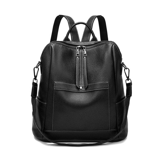 2023 new style backpack for men and women, casual and versatile single shoulder dual-use backpack, soft leather Korean version large capacity travel bag