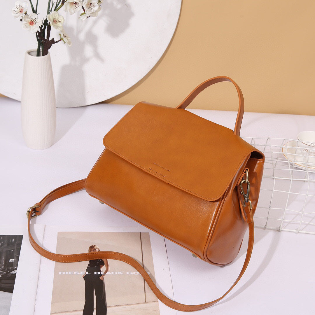 Bags 2023 new fashion shoulder crossbody bag large capacity versatile tote armpit bag genuine leather women's bag