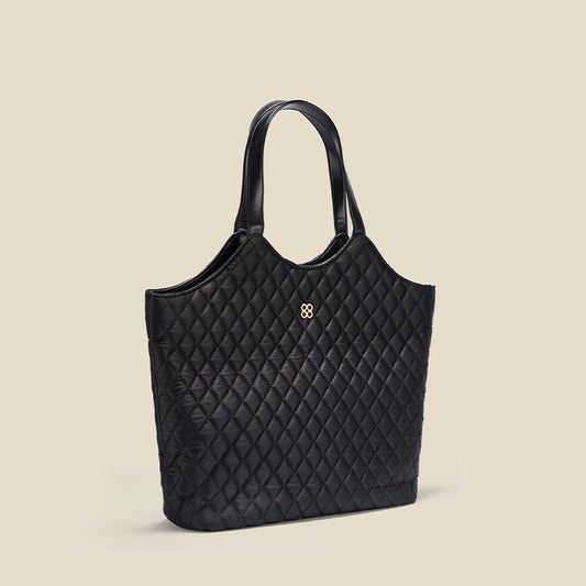 Light luxury women's commuter bag, fashionable and versatile, large-capacity rhombus handbag tote bag, high-end quality