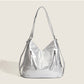 High-end large-capacity commuter tote shoulder bag 2023 autumn and winter new women's bag trendy and versatile solid color handbag