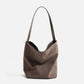 2023 new autumn and winter high-end textured matte leather women's bag bucket bag tote bag large capacity bag commuting versatile