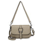 2023 new style pebbled first-layer cowhide flap small square bag portable shoulder crossbody soft leather armpit bag for women